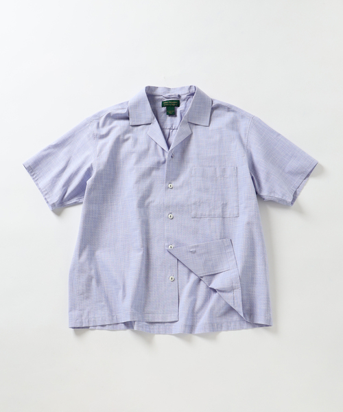 JOURNAL STANDARD relume(ジャーナルスタンダード レリューム)の「INDIA / チェック オープン カラー シャツ “インド製”(シャツ/ブラウス・メンズ・サックスブルー/ライトグリーン/ボルドー/ブルー系その他・LARGE/MEDIUM)」の1枚目の写真