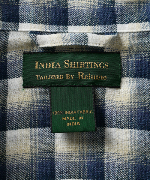 JOURNAL STANDARD relume(ジャーナルスタンダード レリューム)の「INDIA / チェック オープン カラー シャツ “インド製”(シャツ/ブラウス・メンズ・サックスブルー/ライトグリーン/ボルドー/ブルー系その他・LARGE/MEDIUM)」の8枚目の写真