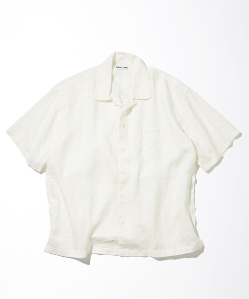CAHLUMN/カウラム Belgium Linen Open Collar Shirt 1.1