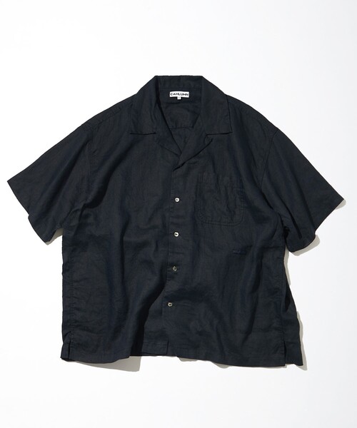 CAHLUMN カウラム リネンオープンカラーシャツ L 長谷川昭雄 CAHLUMN/カウラム Linen Open Collar Shirt/リネン オープン