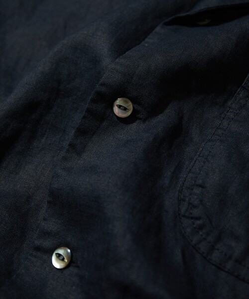 CAHLUMN/カウラム Belgium Linen Open Collar Shirt 1.1