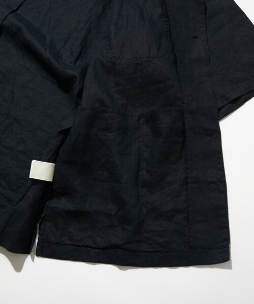 【CAHLUMN】Linen Open Collar Shirt 黒 CAHLUMN/Linen Open Collar Shirt｜Daytona Park(FREAK'S STORE