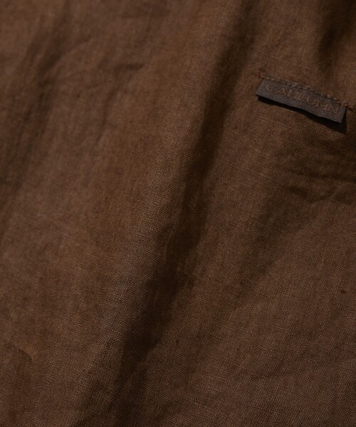 CAHLUMN/カウラム Belgium Linen Open Collar Shirt 1.1