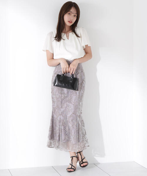 PROPORTION BODY DRESSING(プロポーションボディドレッシング)の「タックパールバーブラウス / 1215110506(シャツ/ブラウス・レディース・ブラック/ブルー/ホワイト系その他・SMALL/MEDIUM)」の11枚目の写真