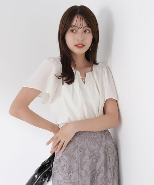 PROPORTION BODY DRESSING(プロポーションボディドレッシング)の「タックパールバーブラウス / 1215110506(シャツ/ブラウス・レディース・ブラック/ブルー/ホワイト系その他・SMALL/MEDIUM)」の22枚目の写真