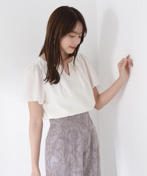 PROPORTION BODY DRESSING(プロポーションボディドレッシング)の「タックパールバーブラウス / 1215110506(シャツ/ブラウス・レディース・ブラック/ブルー/ホワイト系その他・SMALL/MEDIUM)」の21枚目の写真