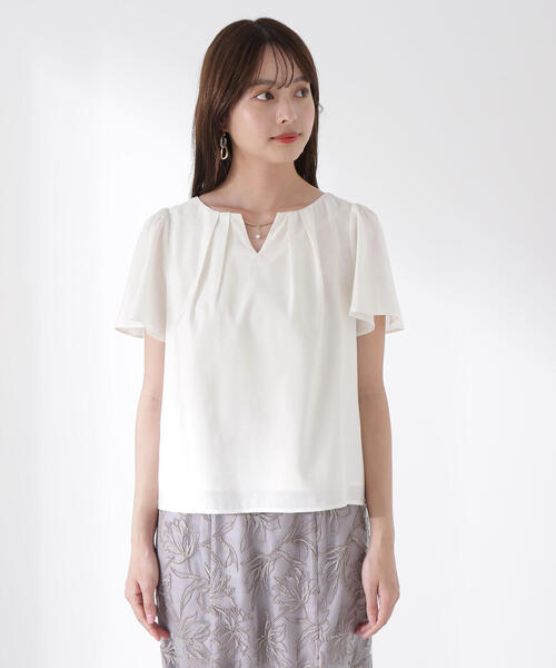 PROPORTION BODY DRESSING(プロポーションボディドレッシング)の「タックパールバーブラウス / 1215110506(シャツ/ブラウス・レディース・ブラック/ブルー/ホワイト系その他・SMALL/MEDIUM)」の20枚目の写真