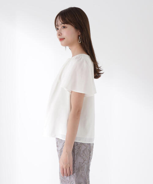 PROPORTION BODY DRESSING(プロポーションボディドレッシング)の「タックパールバーブラウス / 1215110506(シャツ/ブラウス・レディース・ブラック/ブルー/ホワイト系その他・SMALL/MEDIUM)」の19枚目の写真