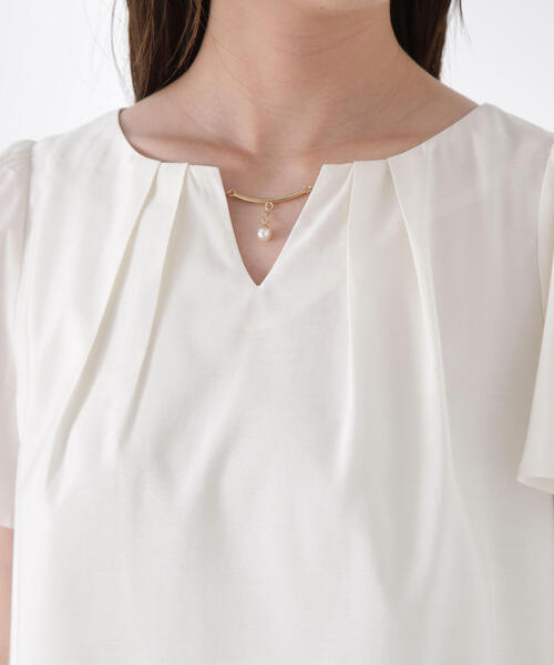 PROPORTION BODY DRESSING(プロポーションボディドレッシング)の「タックパールバーブラウス / 1215110506(シャツ/ブラウス・レディース・ブラック/ブルー/ホワイト系その他・SMALL/MEDIUM)」の17枚目の写真