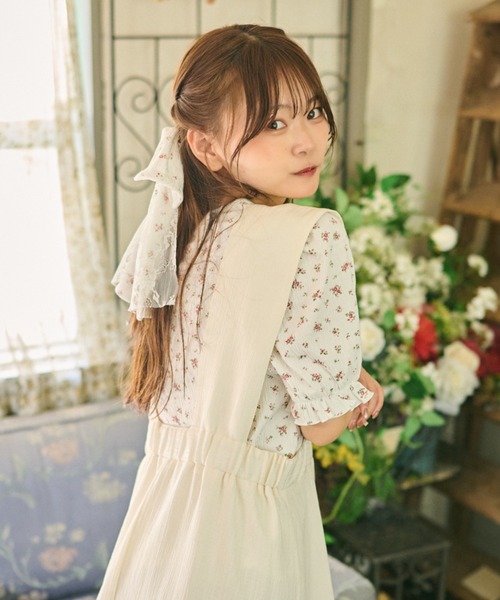 kutir（クティール）の「【クティールとレトロ】花柄レースリボンバレッタ（バレッタ/ヘアクリップ・レディース・ブルー/ホワイト系その他/ベージュ/パープル・FREE）」の15枚目の写真