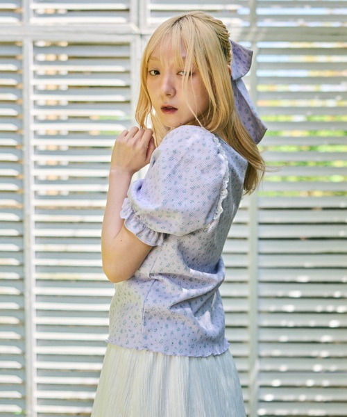 kutir（クティール）の「【クティールとレトロ】花柄レースリボンバレッタ（バレッタ/ヘアクリップ・レディース・ブルー/ホワイト系その他/ベージュ/パープル・FREE）」の12枚目の写真