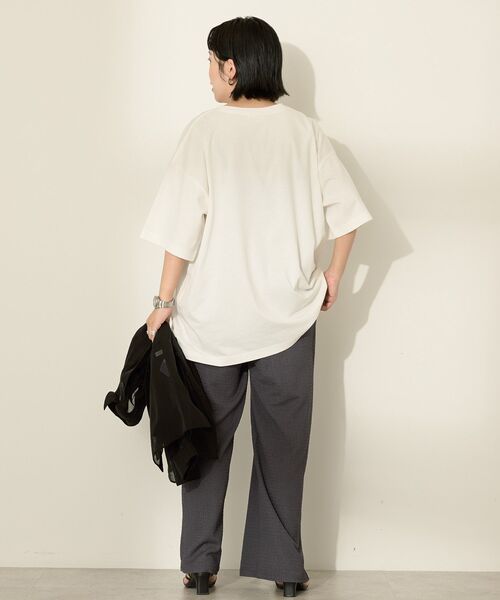 AMERICAN HOLIC(アメリカンホリック)の「サークルロゴTシャツ(Tシャツ/カットソー・レディース・オフホワイト/チャコールグレー/ホワイト系その他・FREE)」の10枚目の写真