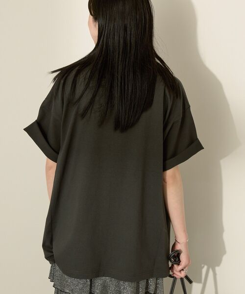 AMERICAN HOLIC(アメリカンホリック)の「サークルロゴTシャツ(Tシャツ/カットソー・レディース・オフホワイト/チャコールグレー/ホワイト系その他・FREE)」の12枚目の写真