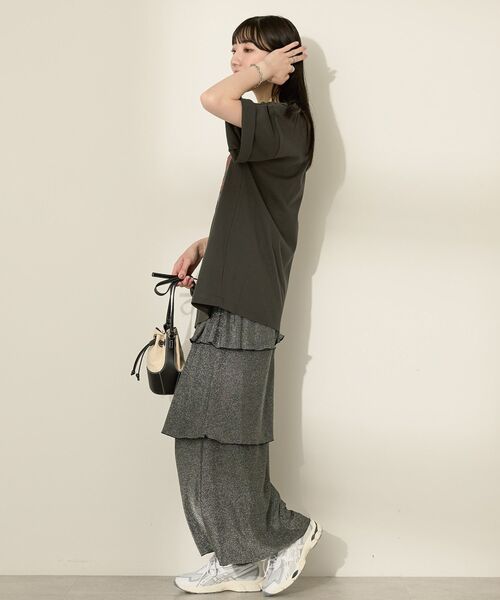 AMERICAN HOLIC(アメリカンホリック)の「サークルロゴTシャツ(Tシャツ/カットソー・レディース・オフホワイト/チャコールグレー/ホワイト系その他・FREE)」の14枚目の写真