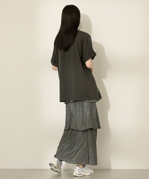 AMERICAN HOLIC(アメリカンホリック)の「サークルロゴTシャツ(Tシャツ/カットソー・レディース・オフホワイト/チャコールグレー/ホワイト系その他・FREE)」の15枚目の写真