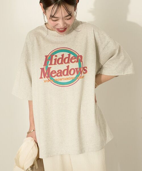 AMERICAN HOLIC(アメリカンホリック)の「サークルロゴTシャツ(Tシャツ/カットソー・レディース・オフホワイト/チャコールグレー/ホワイト系その他・FREE)」の16枚目の写真