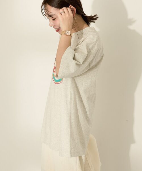 AMERICAN HOLIC(アメリカンホリック)の「サークルロゴTシャツ(Tシャツ/カットソー・レディース・オフホワイト/チャコールグレー/ホワイト系その他・FREE)」の17枚目の写真