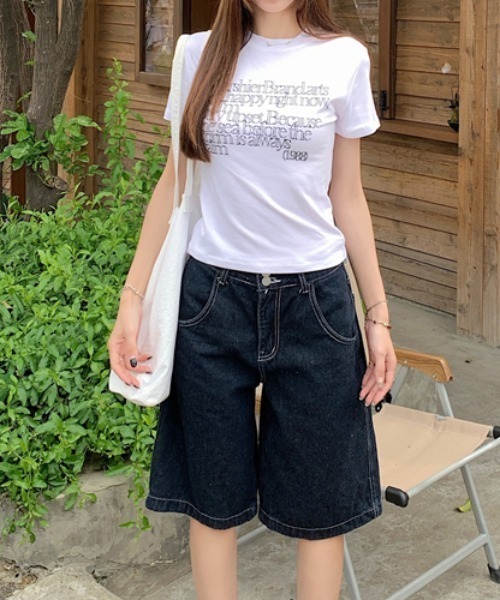 Vipoa（ヴィポア）の「ロゴスリムTEE（Tシャツ/カットソー・レディース・ブラック/ネイビー/ホワイト/ライトグレー・FREE）」の10枚目の写真