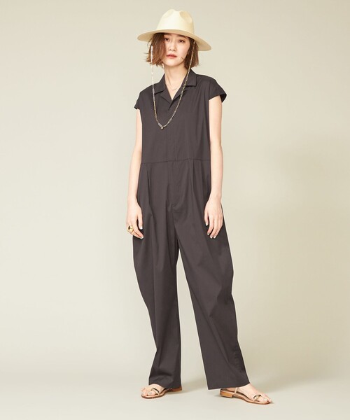 conte オープンカラー オールインワン UNITED ARROWS｜<conte>オープンカラー オールインワン