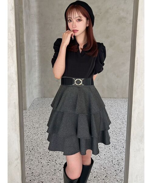 ボリュームフレアミニワンピース（ワンピース）｜RESEXXY