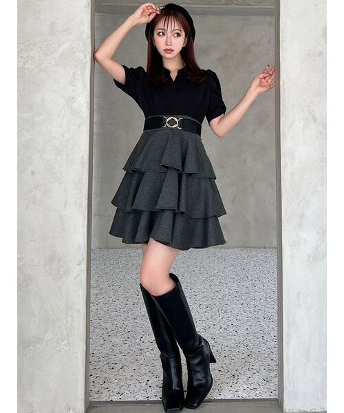 ボリュームフレアミニワンピース ボリュームフレアミニワンピース（ワンピース）｜RESEXXY