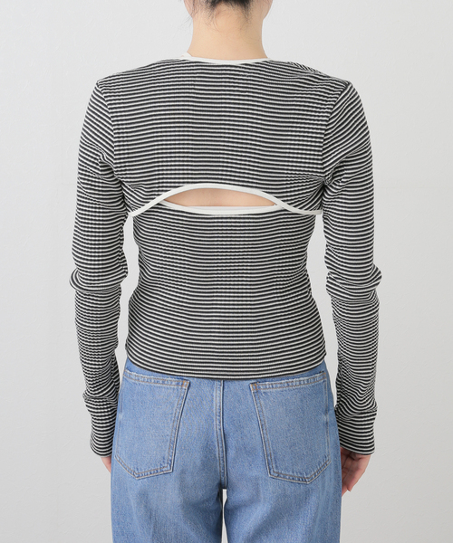 Plage - plage JANE SMITH リブカットソー JANE SMITH / ジェーンスミス BORDER RIB キャミソール（Tシャツ