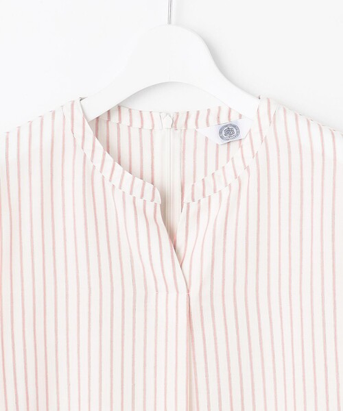 J.PRESS（ジェイプレス）の「【洗える】ウォッシャブルキュプラツイル キーネック ブラウス（シャツ/ブラウス・レディース・ブラック系3/ネイビー系1/パープル系3/ホワイト系1・T15/T13）」の19枚目の写真