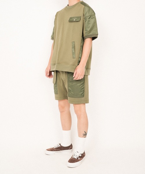#Re:room(リルーム)の「スイッチングスウェットTシャツ(Tシャツ/カットソー・メンズ・ネイビー/ブラック/カーキ・S-M/M-L)」の11枚目の写真
