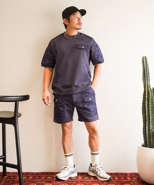 #Re:room(リルーム)の「スイッチングスウェットTシャツ(Tシャツ/カットソー・メンズ・ネイビー/ブラック/カーキ・S-M/M-L)」の19枚目の写真