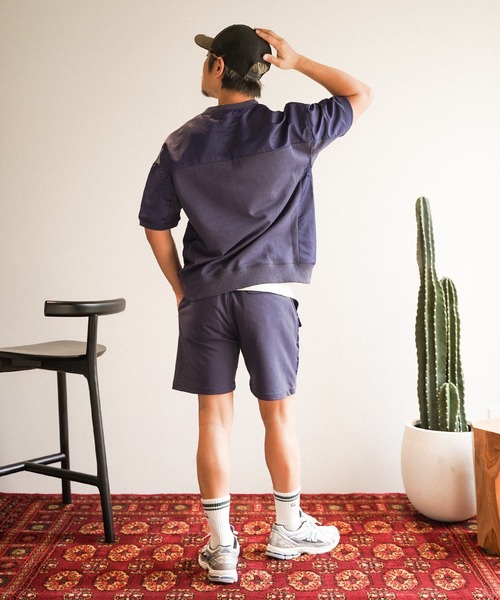 #Re:room(リルーム)の「スイッチングスウェットTシャツ(Tシャツ/カットソー・メンズ・ネイビー/ブラック/カーキ・S-M/M-L)」の22枚目の写真