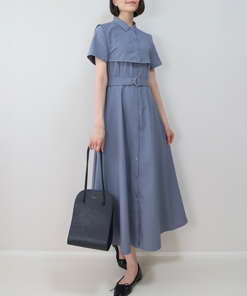 INTERPLAY（インタープレイ）の「【INTERPLAY x MAYUKO】Breeze Layer Dress（ワンピース・レディース・ベージュ/ネイビー/ブルー・FREE）」の3枚目の写真