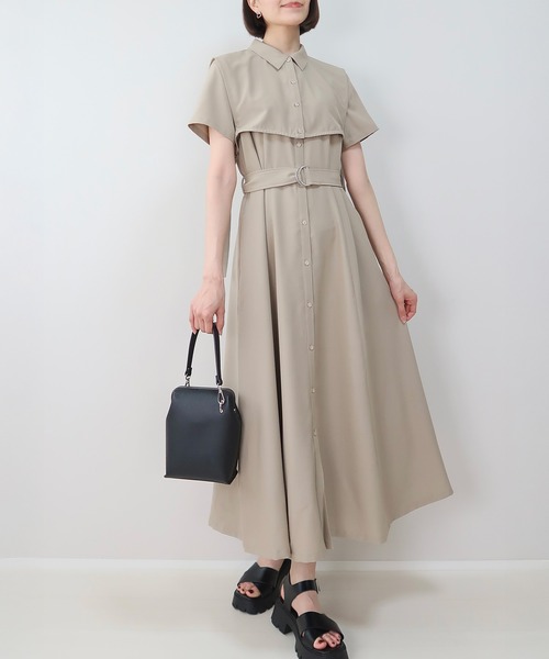 INTERPLAY（インタープレイ）の「【INTERPLAY x MAYUKO】Breeze Layer Dress（ワンピース・レディース・ベージュ/ネイビー/ブルー・FREE）」の4枚目の写真