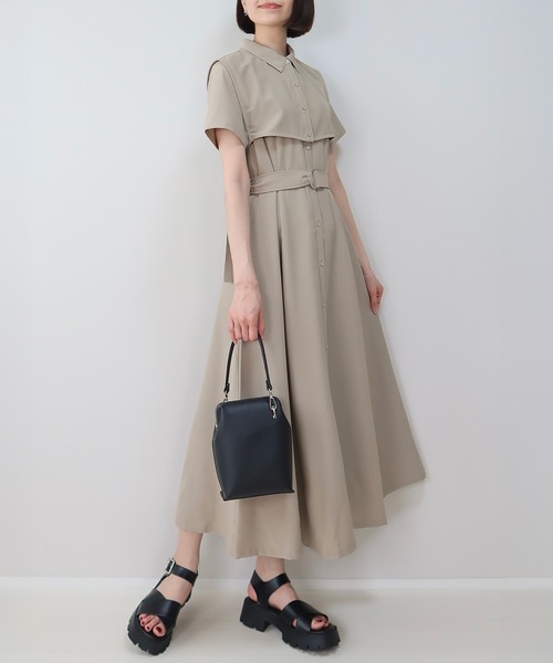 INTERPLAY（インタープレイ）の「【INTERPLAY x MAYUKO】Breeze Layer Dress（ワンピース・レディース・ベージュ/ネイビー/ブルー・FREE）」の6枚目の写真