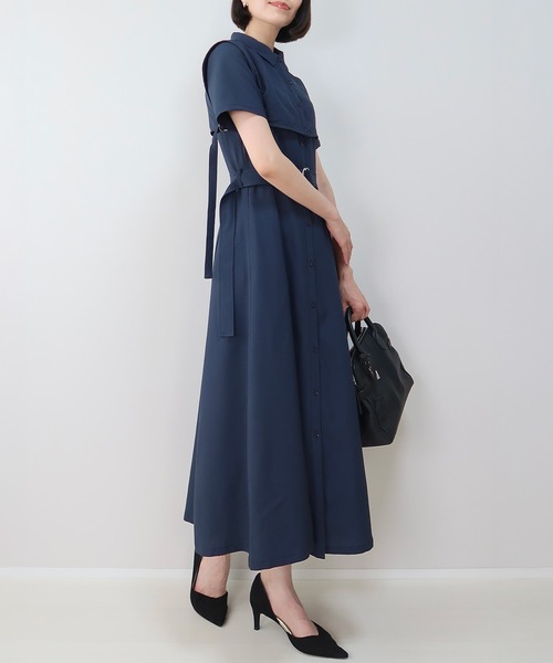 INTERPLAY（インタープレイ）の「【INTERPLAY x MAYUKO】Breeze Layer Dress（ワンピース・レディース・ベージュ/ネイビー/ブルー・FREE）」の14枚目の写真