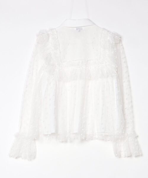DOUBLE STANDARD CLOTHING - double standard clothing チュールデザイン ブラウス DSC / ソフトチュールブラウス TOPS Night STORE | ダブル