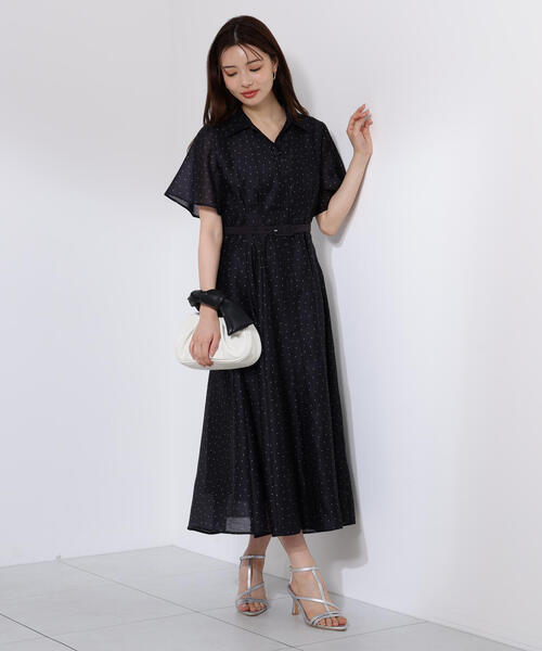 PROPORTION BODY DRESSING（プロポーションボディドレッシング）の「配色シャツワンピース / 1215240606（ワンピース・レディース・ブラック系その他/ブルー/ベージュ・SMALL/MEDIUM）」の4枚目の写真