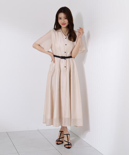 PROPORTION BODY DRESSING（プロポーションボディドレッシング）の「配色シャツワンピース / 1215240606（ワンピース・レディース・ブラック系その他/ブルー/ベージュ・SMALL/MEDIUM）」の9枚目の写真