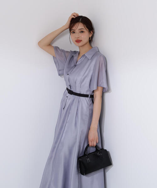 PROPORTION BODY DRESSING（プロポーションボディドレッシング）の「配色シャツワンピース / 1215240606（ワンピース・レディース・ブラック系その他/ブルー/ベージュ・SMALL/MEDIUM）」の14枚目の写真