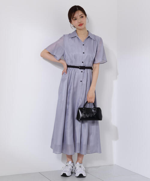 PROPORTION BODY DRESSING（プロポーションボディドレッシング）の「配色シャツワンピース / 1215240606（ワンピース・レディース・ブラック系その他/ブルー/ベージュ・SMALL/MEDIUM）」の15枚目の写真