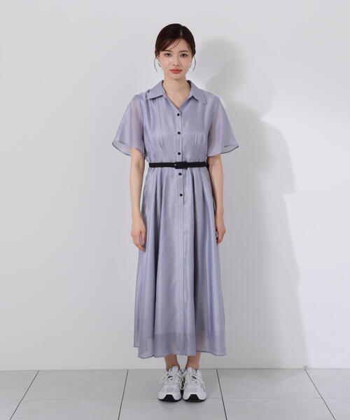 PROPORTION BODY DRESSING（プロポーションボディドレッシング）の「配色シャツワンピース / 1215240606（ワンピース・レディース・ブラック系その他/ブルー/ベージュ・SMALL/MEDIUM）」の17枚目の写真