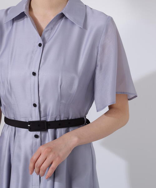 PROPORTION BODY DRESSING（プロポーションボディドレッシング）の「配色シャツワンピース / 1215240606（ワンピース・レディース・ブラック系その他/ブルー/ベージュ・SMALL/MEDIUM）」の21枚目の写真