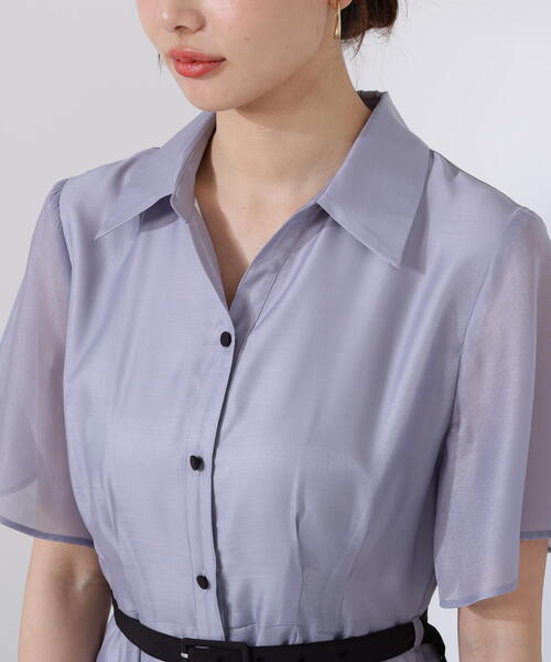 PROPORTION BODY DRESSING（プロポーションボディドレッシング）の「配色シャツワンピース / 1215240606（ワンピース・レディース・ブラック系その他/ブルー/ベージュ・SMALL/MEDIUM）」の22枚目の写真