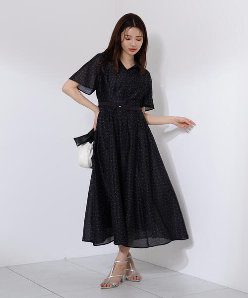 PROPORTION BODY DRESSING（プロポーションボディドレッシング）の「配色シャツワンピース / 1215240606（ワンピース・レディース・ブラック系その他/ブルー/ベージュ・SMALL/MEDIUM）」の2枚目の写真