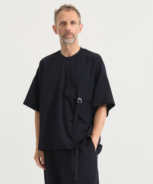 UJOH HOMME / ウジョーオム】別注Belt Pocket Cropped S/S TEE