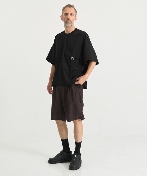 UJOH HOMME / ウジョーオム】別注Belt Pocket Cropped S/S TEE