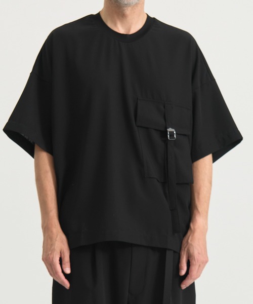 UJOH ビスチェ　ブラック UJOH HOMME / ウジョーオム】別注Belt Pocket Cropped S/S TEE