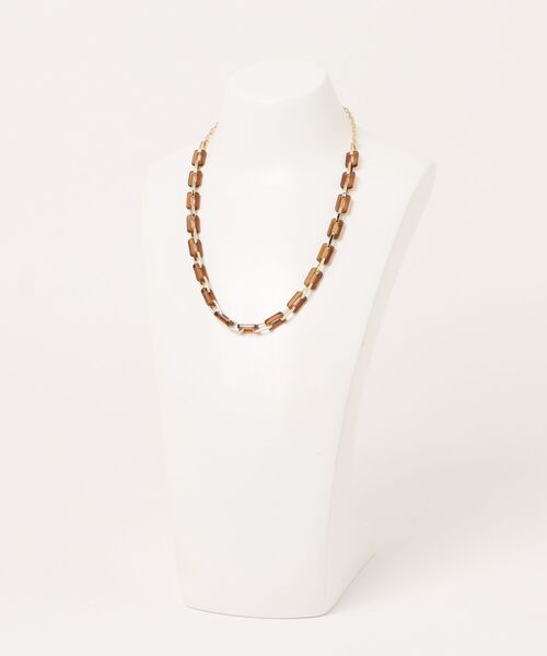 クリアブラウンコマチェーンネックレス | NOMBRE IMPAIR