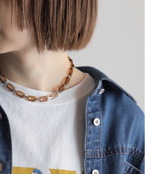 クリアブラウンコマチェーンネックレス | NOMBRE IMPAIR
