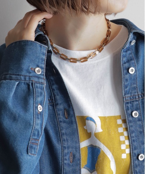 クリアブラウンコマチェーンネックレス | NOMBRE IMPAIR