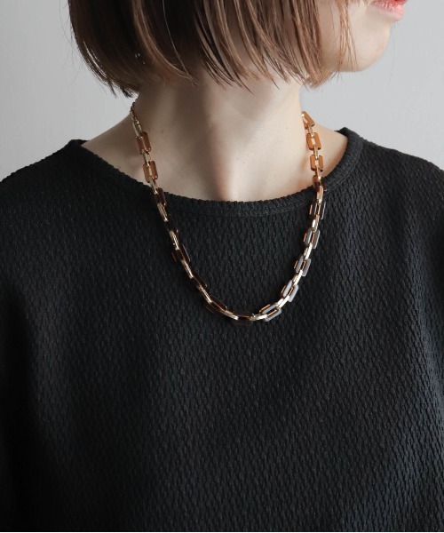 クリアブラウンコマチェーンネックレス | NOMBRE IMPAIR